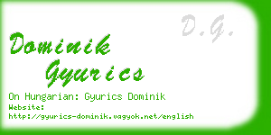 dominik gyurics business card